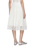 Back View - Click To Enlarge - ATELIER EDITION - Shirred Lace Midi Skirt