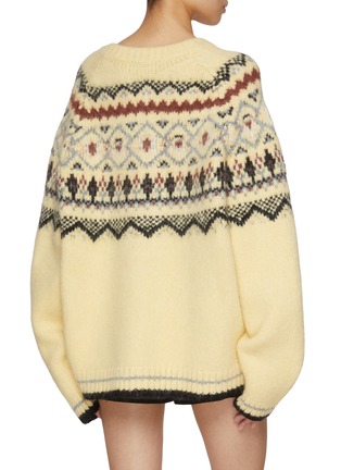 Back View - Click To Enlarge - ATELIER EDITION - Nordic Knit Cardigan