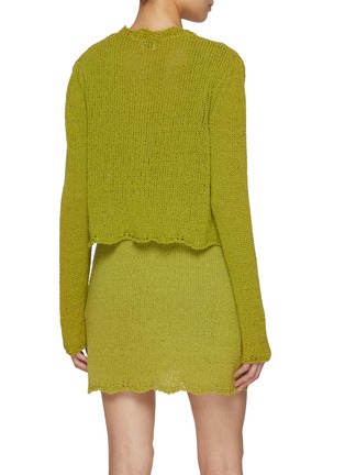 Back View - Click To Enlarge - ATELIER EDITION - Roving Cotton Blend Knit Cardigan