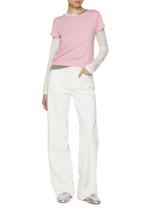 Figure View - Click To Enlarge - ATELIER EDITION - Ribbed Darts Cotton Jersey T-Shirt