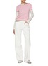 Figure View - Click To Enlarge - ATELIER EDITION - Ribbed Darts Cotton Jersey T-Shirt