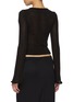 Back View - Click To Enlarge - ATELIER EDITION - Curl-Up Cotton Blend Knit Top