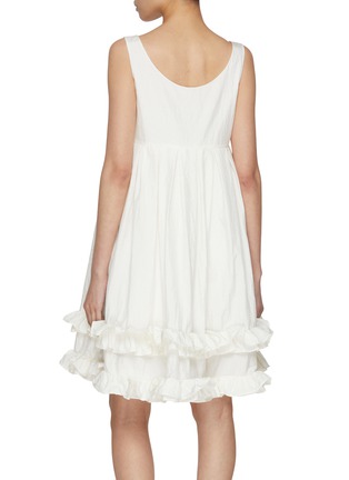 Back View - Click To Enlarge - ATELIER EDITION - Ruffled Cotton Dress