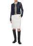 Figure View - Click To Enlarge - ATELIER EDITION - 3D Flower Open Knit Cardigan
