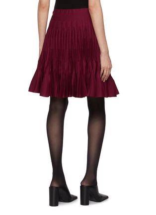 Back View - Click To Enlarge - ALAÏA - Flared Pleated Midi Skirt