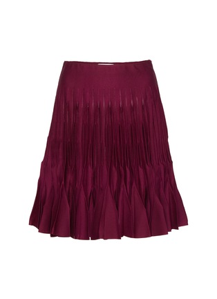 Main View - Click To Enlarge - ALAÏA - Flared Pleated Midi Skirt