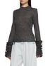 Front View - Click To Enlarge - ALAÏA - Frilled Cuff Knit Sweater