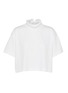 Main View - Click To Enlarge - ALAÏA - Textured Neck Cropped Cotton T-Shirt