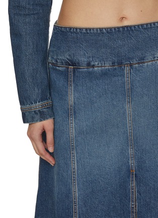  - ALAÏA - Front Slit Denim Skirt