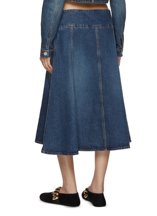 Back View - Click To Enlarge - ALAÏA - Front Slit Denim Skirt