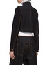 Back View - Click To Enlarge - ALAÏA - Open Front Cropped Denim Jacket