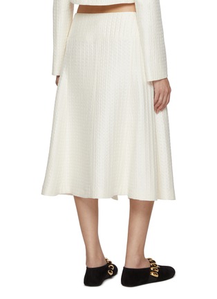 Back View - Click To Enlarge - ALAÏA - Front Slit Silk Skirt