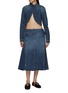 Figure View - Click To Enlarge - ALAÏA - Open Front Cropped Dark Wash Denim Jacket
