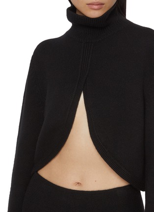  - ALAÏA - Open Front Cropped Turtleneck Top