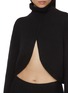  - ALAÏA - Open Front Cropped Turtleneck Top