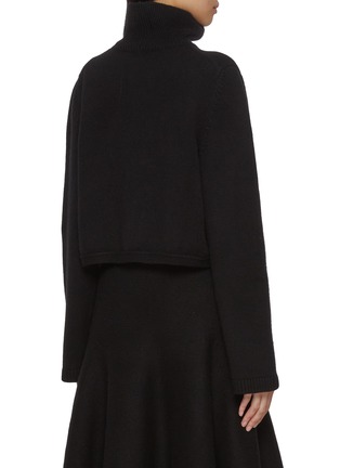 Back View - Click To Enlarge - ALAÏA - Open Front Cropped Turtleneck Top