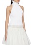 Front View - Click To Enlarge - ALAÏA - Frilled Collar Halter Neck Top