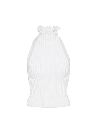 Main View - Click To Enlarge - ALAÏA - Frilled Collar Halter Neck Top