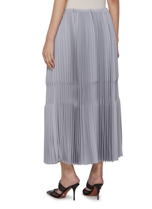 Back View - Click To Enlarge - ALAÏA - Pleated Wool Blend Skirt