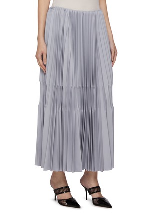 Front View - Click To Enlarge - ALAÏA - Pleated Wool Blend Skirt