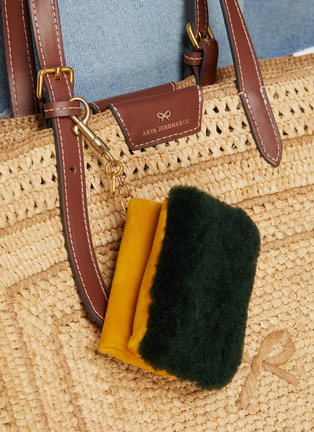 Front View - Click To Enlarge - ANYA HINDMARCH - Scourer Shearling Charm