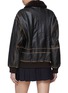 Back View - Click To Enlarge - DUNST - Shearling Collar Leather Jacket