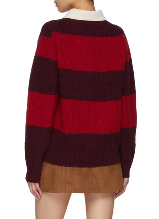 Back View - Click To Enlarge - DUNST - Chunky Knit Rugby Sweater