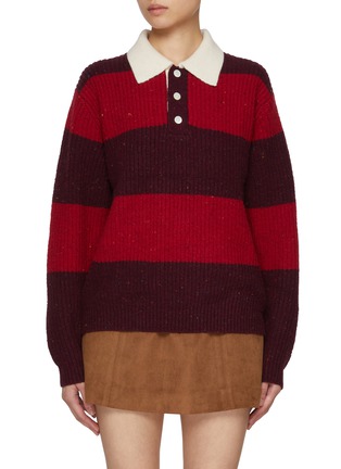 Main View - Click To Enlarge - DUNST - Chunky Knit Rugby Sweater