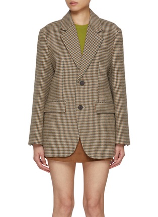 Main View - Click To Enlarge - DUNST - Elbow Patch Single Breasted Blazer