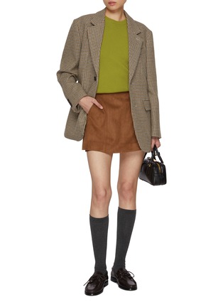 Figure View - Click To Enlarge - DUNST - Elbow Patch Single Breasted Blazer