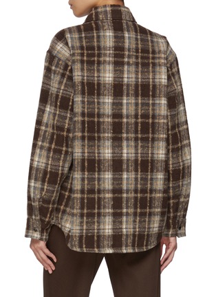 Back View - Click To Enlarge - DUNST - Quilted Check Flannel Shirt Jacket