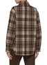 Back View - Click To Enlarge - DUNST - Quilted Check Flannel Shirt Jacket