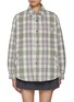 Main View - Click To Enlarge - DUNST - Quilted Check Flannel Shirt Jacket