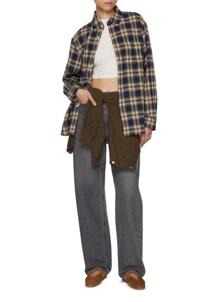 Figure View - Click To Enlarge - DUNST - 90s Wide Leg Medium Wash Jeans