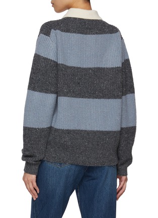 Back View - Click To Enlarge - DUNST - Chunky Knit Rugby Sweater