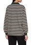 Back View - Click To Enlarge - DUNST - Striped Long Sleeve Cotton Polo Shirt