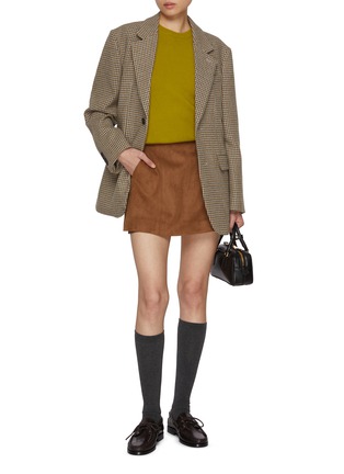 Figure View - Click To Enlarge - DUNST - Suede Mini Skirt