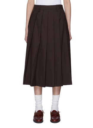 Main View - Click To Enlarge - DUNST - Pleated Midi Skirt