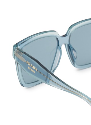 Detail View - Click To Enlarge - PRADA - Stacked Logo Acetate Sunglasses