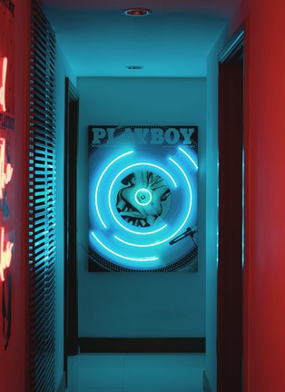 Detail View - Click To Enlarge - LOCOMOCEAN - x Playboy Small Neon LED Light Wall Art