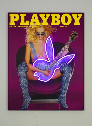 Detail View - Click To Enlarge - LOCOMOCEAN - X Playboy Rockstar Cover LED Neon Wall Art