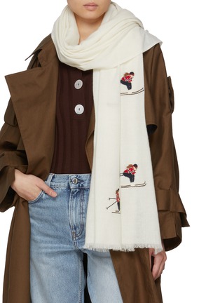 Figure View - Click To Enlarge - CITRUS - Hand Ski Girls Wool Blend Scarf