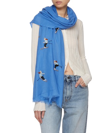 Figure View - Click To Enlarge - CITRUS - Ski Girls Wool Cashmere Scarf