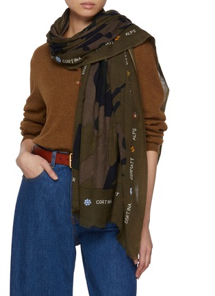 Figure View - Click To Enlarge - CITRUS - Bosanova Ski Writing Wool Scarf