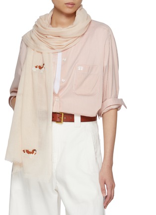 Figure View - Click To Enlarge - CITRUS - Dog Wool Cashmere Scarf