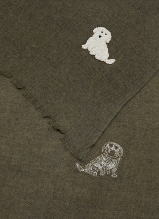 Detail View - Click To Enlarge - CITRUS - Chinlle Dog Wool Blend Scarf