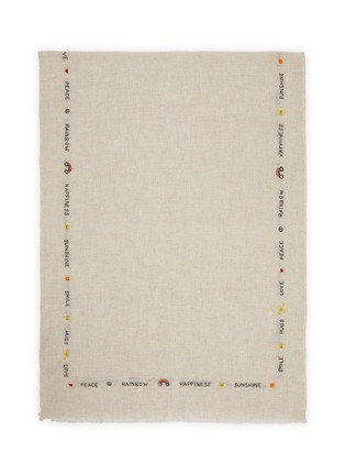 Main View - Click To Enlarge - CITRUS - Love Smile Happines Wool Blend Scarf
