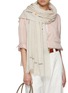 Figure View - Click To Enlarge - CITRUS - Love Smile Happines Wool Blend Scarf