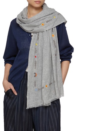 Figure View - Click To Enlarge - CITRUS - Yoga Meditate Winter Wool Blend Scarf
