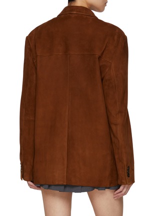 Back View - Click To Enlarge - TONYWACK - Suede Leather Tailored Jacket